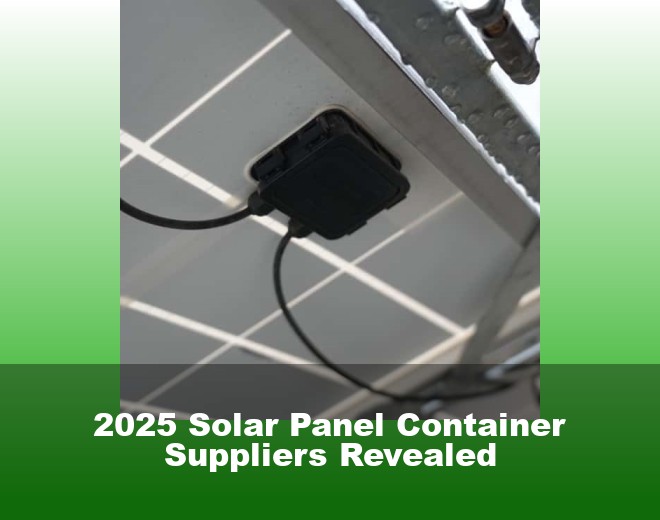 2025 Solar Panel Container Suppliers Revealed